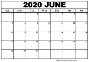 Blank May 2020 Calendar Template