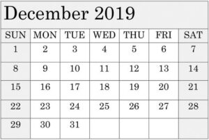 December 2019 Calendar With Holidays India