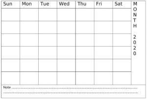 Simple Monthly Planner Template