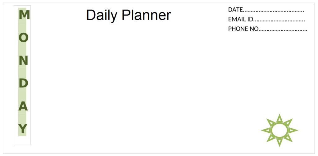 Weekly Planner Calendar