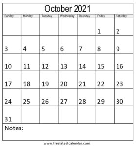 Read more about the article Cute October 2021 Calendar For Landscape and Vertical Template