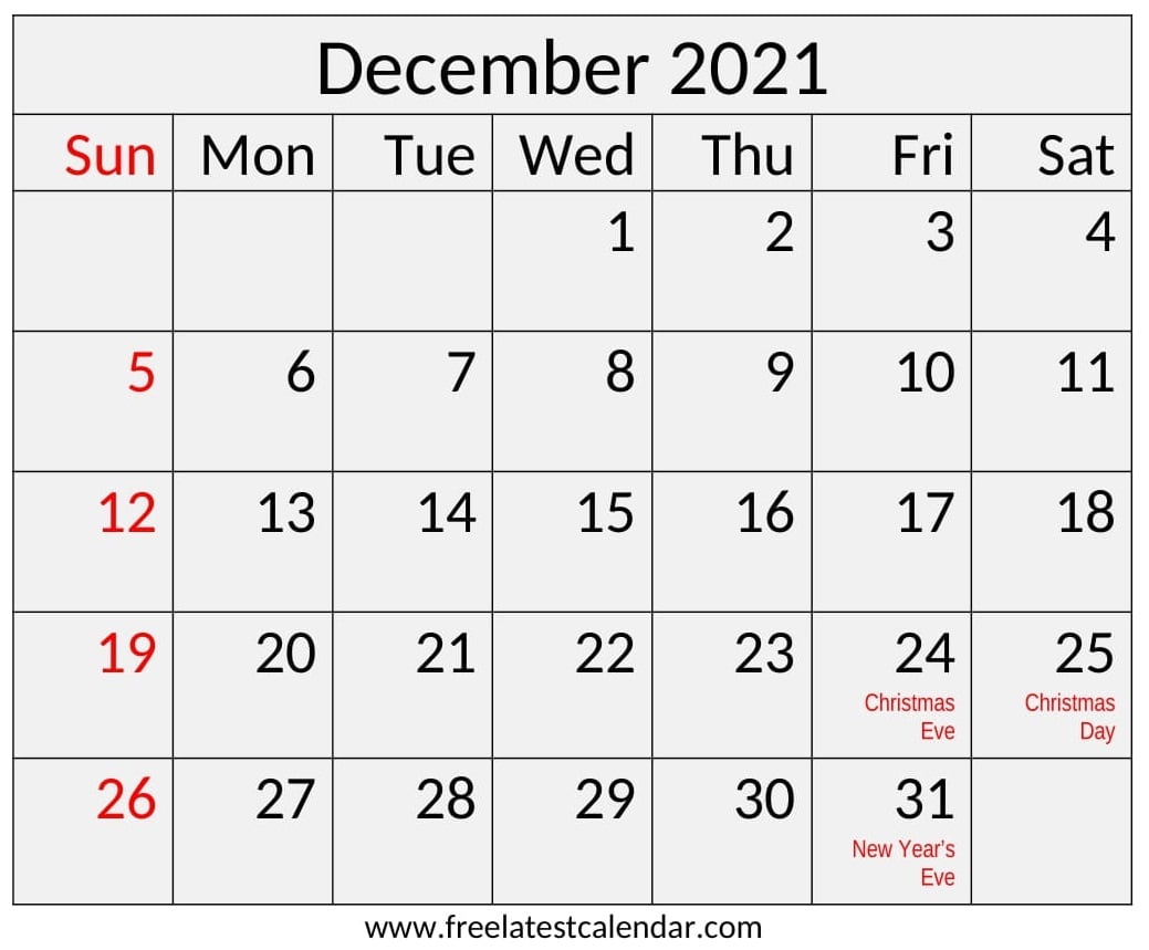 Read more about the article Free Printable December 2021 Calendar With Holidays Notes